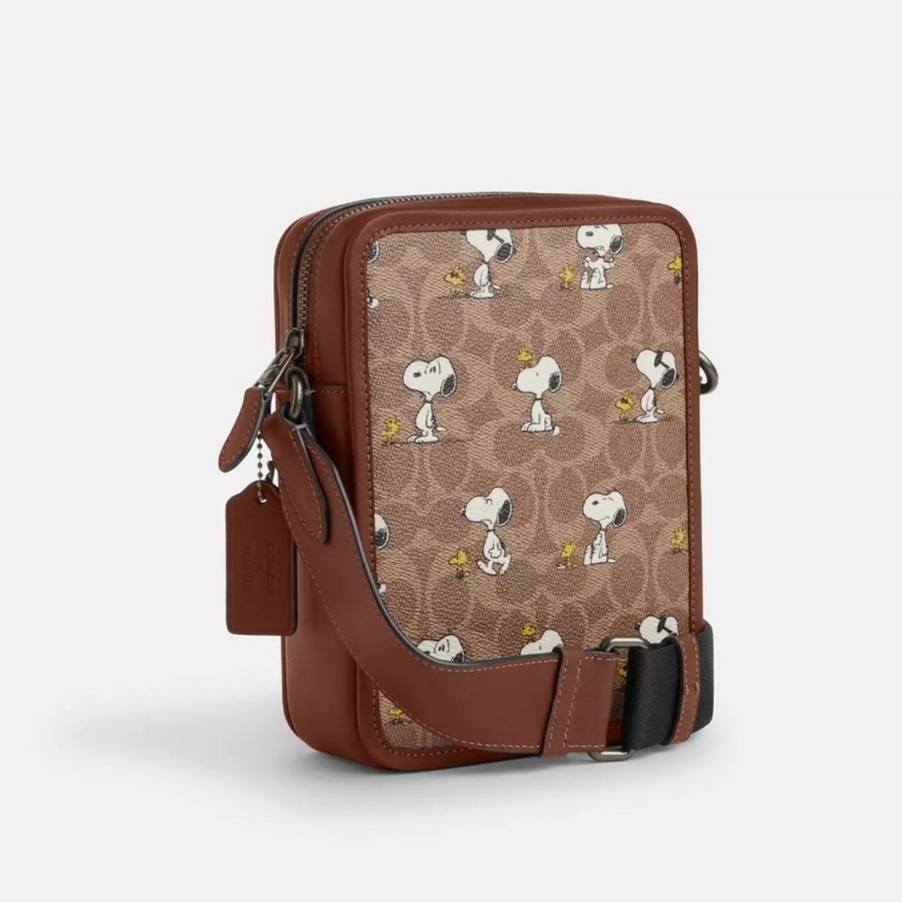 NWT Coach CBK48 X Peanuts Sullivan Crossbody Bag Signature Canvas W Snoopy Print - Picture 6 of 6